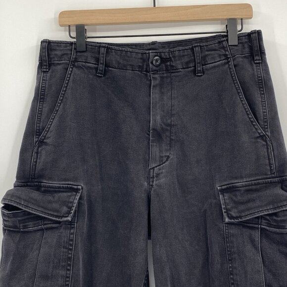 Uniqlo Mens Size S 27-30 Waist Denim Cargo Pants Dark Gray - Picture 7 of 14